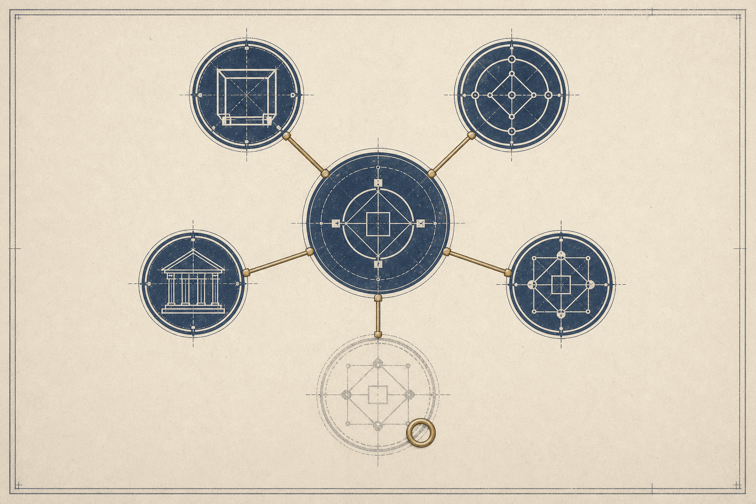 A payout expanding into custody, sanctions, banking, liquidity, and settlement nodes, with settlement dimmed.